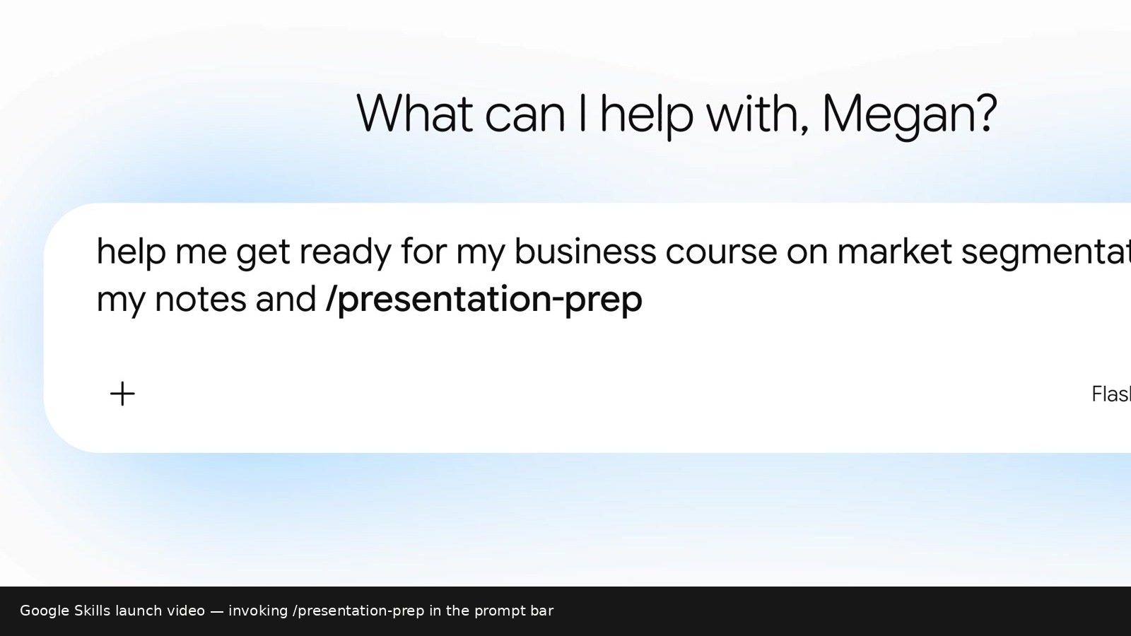 Prompt using /presentation-prep skill in Gemini